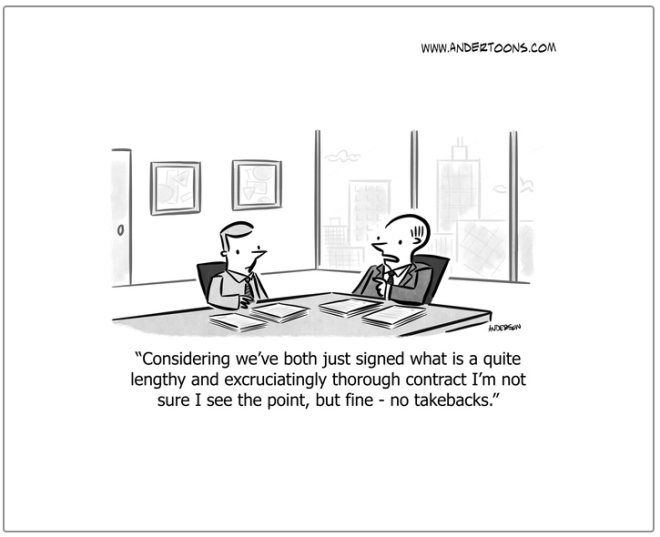 no takebacks business contract